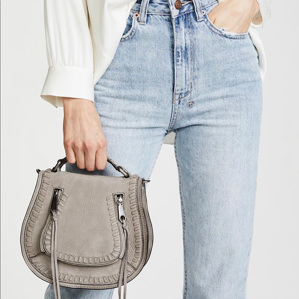 Rebecca Minkoff Gray Small Vanity Saddle Bag